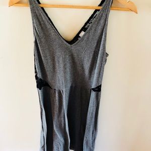 H&M grey skater dress with black lace back